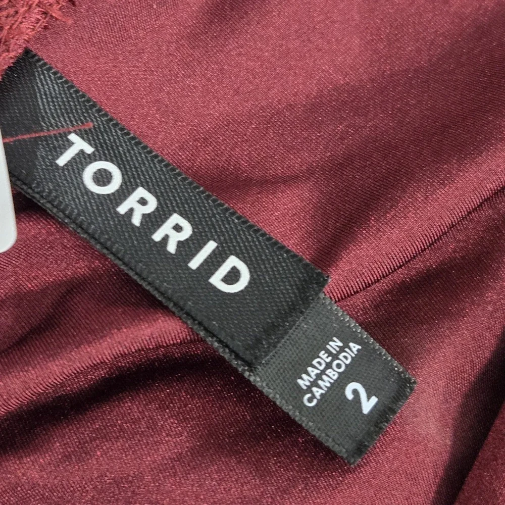 Torrid Women Activewear Pants 2 Red Nylon Spandex Legging Yoga Scrunch‎